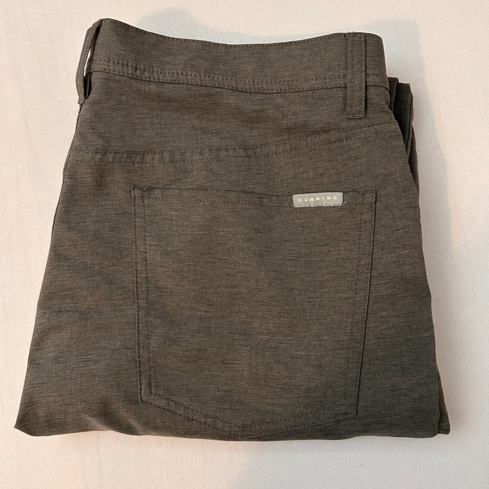 Dunning Men's 36x29 Gray Golf Pants Lightweight Stretch Athletic Casual Trousers